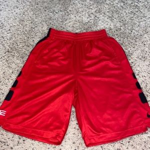 Red Nike basketball shorts